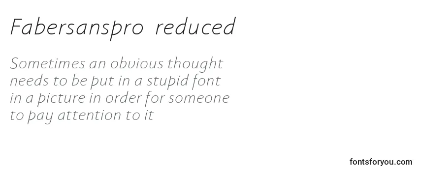 Fabersanspro46reduced Font