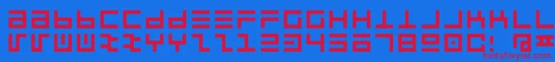Rsultraline-fontti – punaiset fontit sinisellä taustalla
