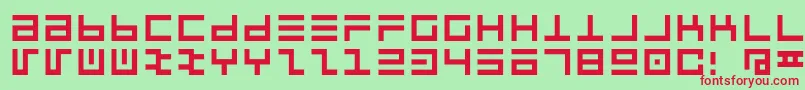 Rsultraline Font – Red Fonts on Green Background