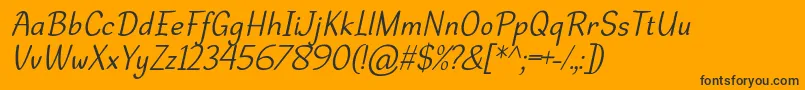 DehastaMomentosItalic Font – Black Fonts on Orange Background
