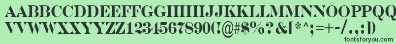 ASerifernrBold Font – Black Fonts on Green Background