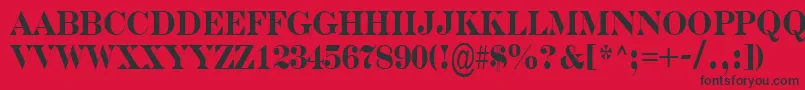 ASerifernrBold Font – Black Fonts on Red Background