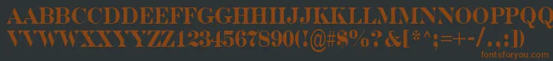ASerifernrBold Font – Brown Fonts on Black Background