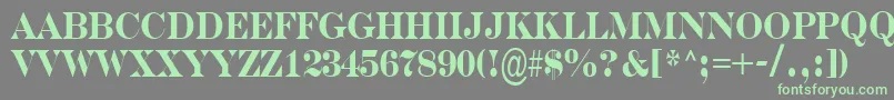 ASerifernrBold Font – Green Fonts on Gray Background