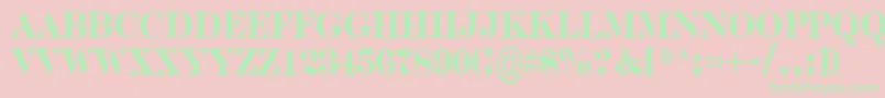 ASerifernrBold Font – Green Fonts on Pink Background