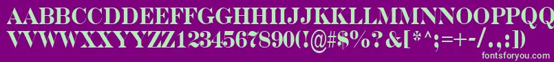 ASerifernrBold Font – Green Fonts on Purple Background