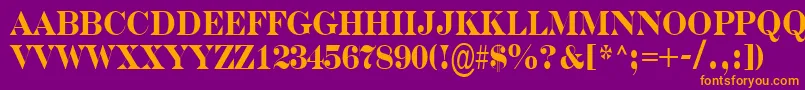 ASerifernrBold Font – Orange Fonts on Purple Background