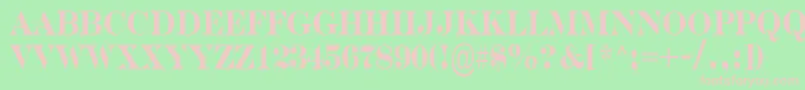 ASerifernrBold Font – Pink Fonts on Green Background