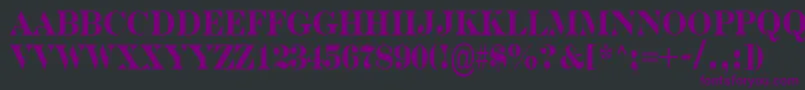 ASerifernrBold Font – Purple Fonts on Black Background