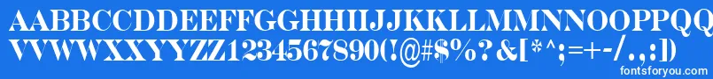 ASerifernrBold Font – White Fonts on Blue Background