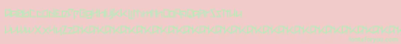 MetalAsInHeavy Font – Green Fonts on Pink Background