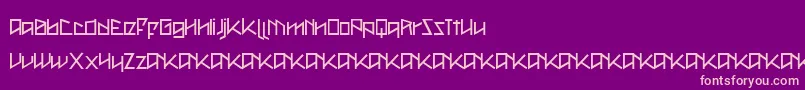 MetalAsInHeavy Font – Pink Fonts on Purple Background