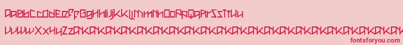 MetalAsInHeavy Font – Red Fonts on Pink Background