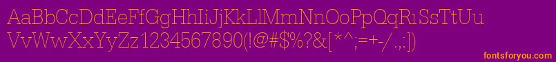 Urwegyptiennetextligextnar Font – Orange Fonts on Purple Background