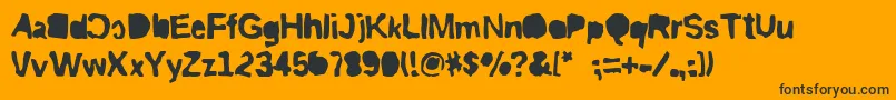 Riptrashroundmirror Font – Black Fonts on Orange Background