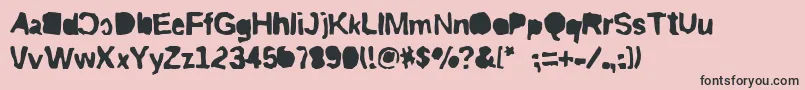 Riptrashroundmirror Font – Black Fonts on Pink Background