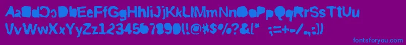 Riptrashroundmirror Font – Blue Fonts on Purple Background