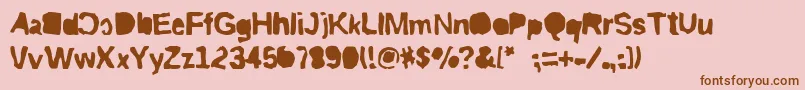 Riptrashroundmirror Font – Brown Fonts on Pink Background