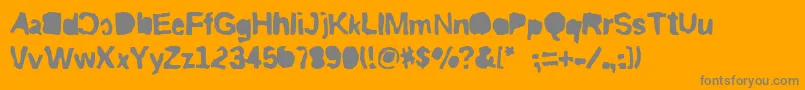 Riptrashroundmirror Font – Gray Fonts on Orange Background