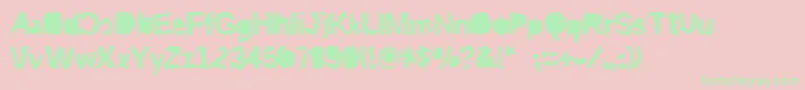 Riptrashroundmirror Font – Green Fonts on Pink Background