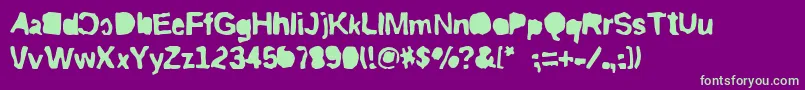 Riptrashroundmirror Font – Green Fonts on Purple Background