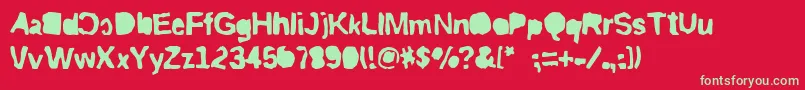 Riptrashroundmirror Font – Green Fonts on Red Background