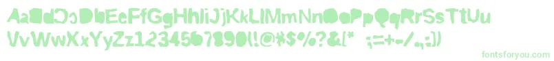 Riptrashroundmirror Font – Green Fonts on White Background