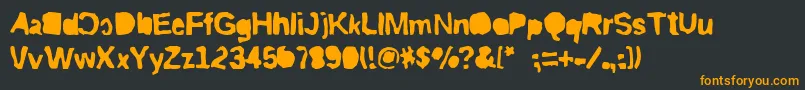 Riptrashroundmirror Font – Orange Fonts on Black Background