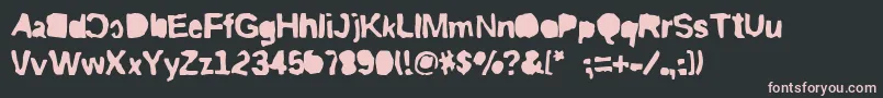 Riptrashroundmirror Font – Pink Fonts on Black Background