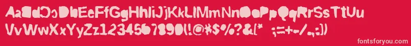 Riptrashroundmirror Font – Pink Fonts on Red Background