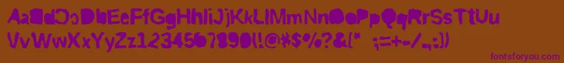 Riptrashroundmirror Font – Purple Fonts on Brown Background