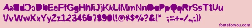 Riptrashroundmirror Font – Purple Fonts on Pink Background