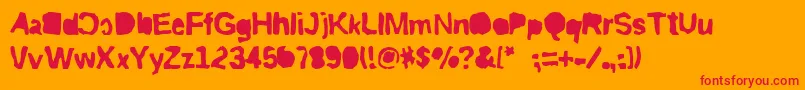 Riptrashroundmirror Font – Red Fonts on Orange Background