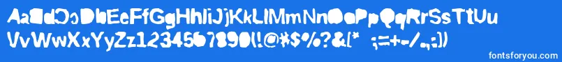 Riptrashroundmirror Font – White Fonts on Blue Background