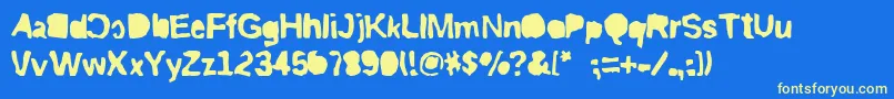 Riptrashroundmirror Font – Yellow Fonts on Blue Background