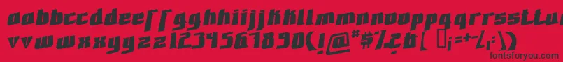 FontovisionIi3D Font – Black Fonts on Red Background
