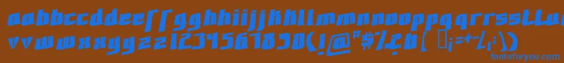 Шрифт FontovisionIi3D – синие шрифты на коричневом фоне