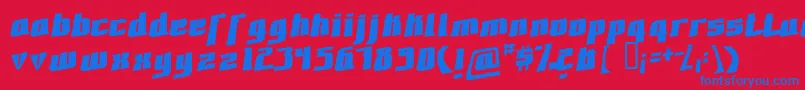 FontovisionIi3D Font – Blue Fonts on Red Background