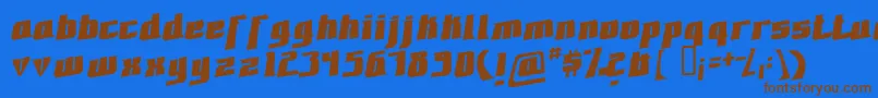 FontovisionIi3D Font – Brown Fonts on Blue Background