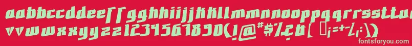 Шрифт FontovisionIi3D – зелёные шрифты на красном фоне