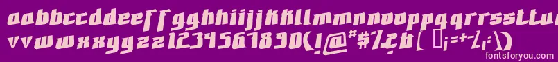 FontovisionIi3D Font – Pink Fonts on Purple Background