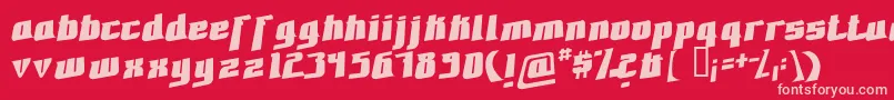 FontovisionIi3D Font – Pink Fonts on Red Background