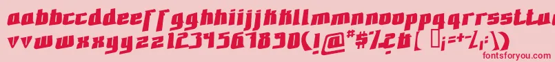 FontovisionIi3D Font – Red Fonts on Pink Background