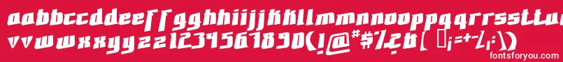FontovisionIi3D Font – White Fonts on Red Background