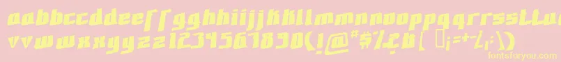 FontovisionIi3D Font – Yellow Fonts on Pink Background