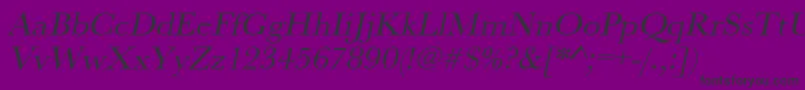 UrwbaskertwidOblique Font – Black Fonts on Purple Background