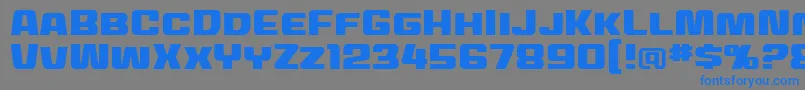 MecheffectstwobbReg Font – Blue Fonts on Gray Background