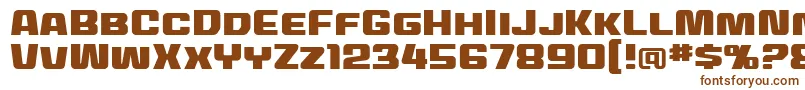 MecheffectstwobbReg-fontti – ruskeat fontit valkoisella taustalla