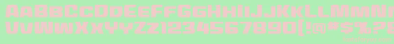 MecheffectstwobbReg Font – Pink Fonts on Green Background