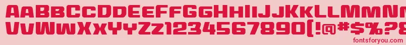 MecheffectstwobbReg Font – Red Fonts on Pink Background